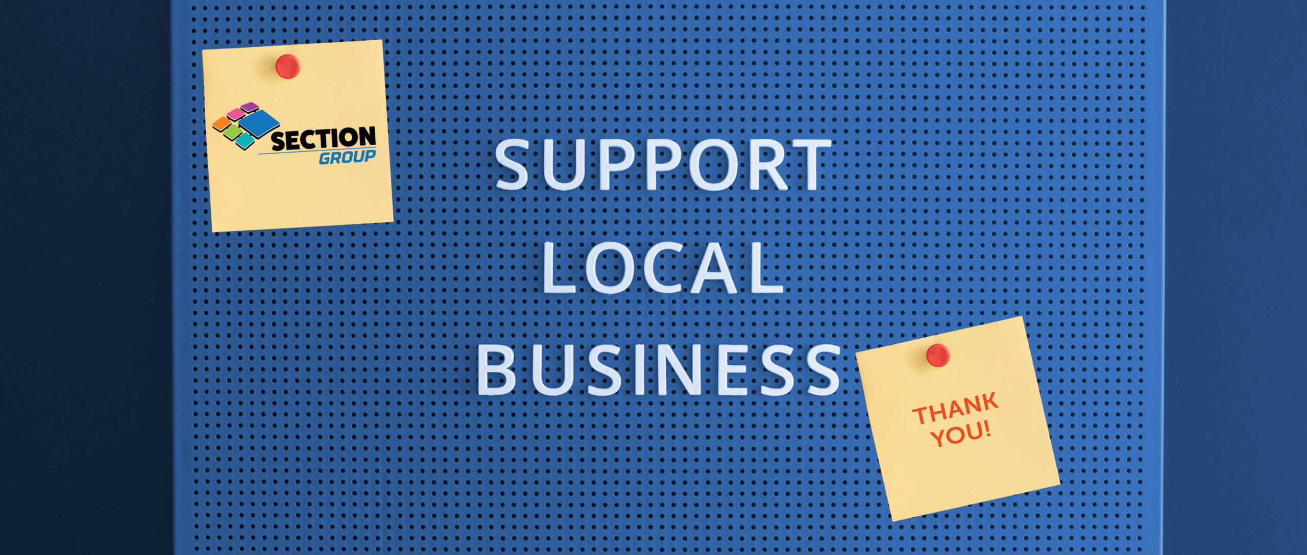 Image saying 5 benefits of business locally